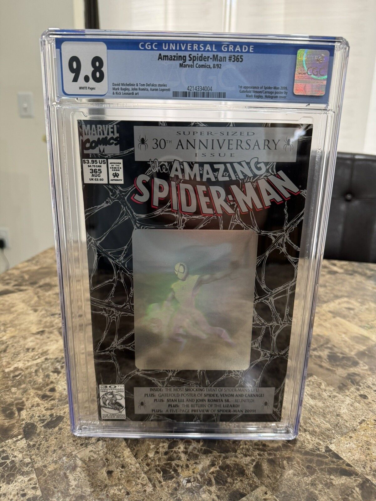 Amazing Spider-Man 365, CGC 9.8, WP Marvel Aug 1992-First Spider-Man 2099