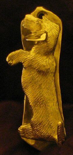 DACHSHUND, WIRE HAIRED Solo Door Knocker in Bronze