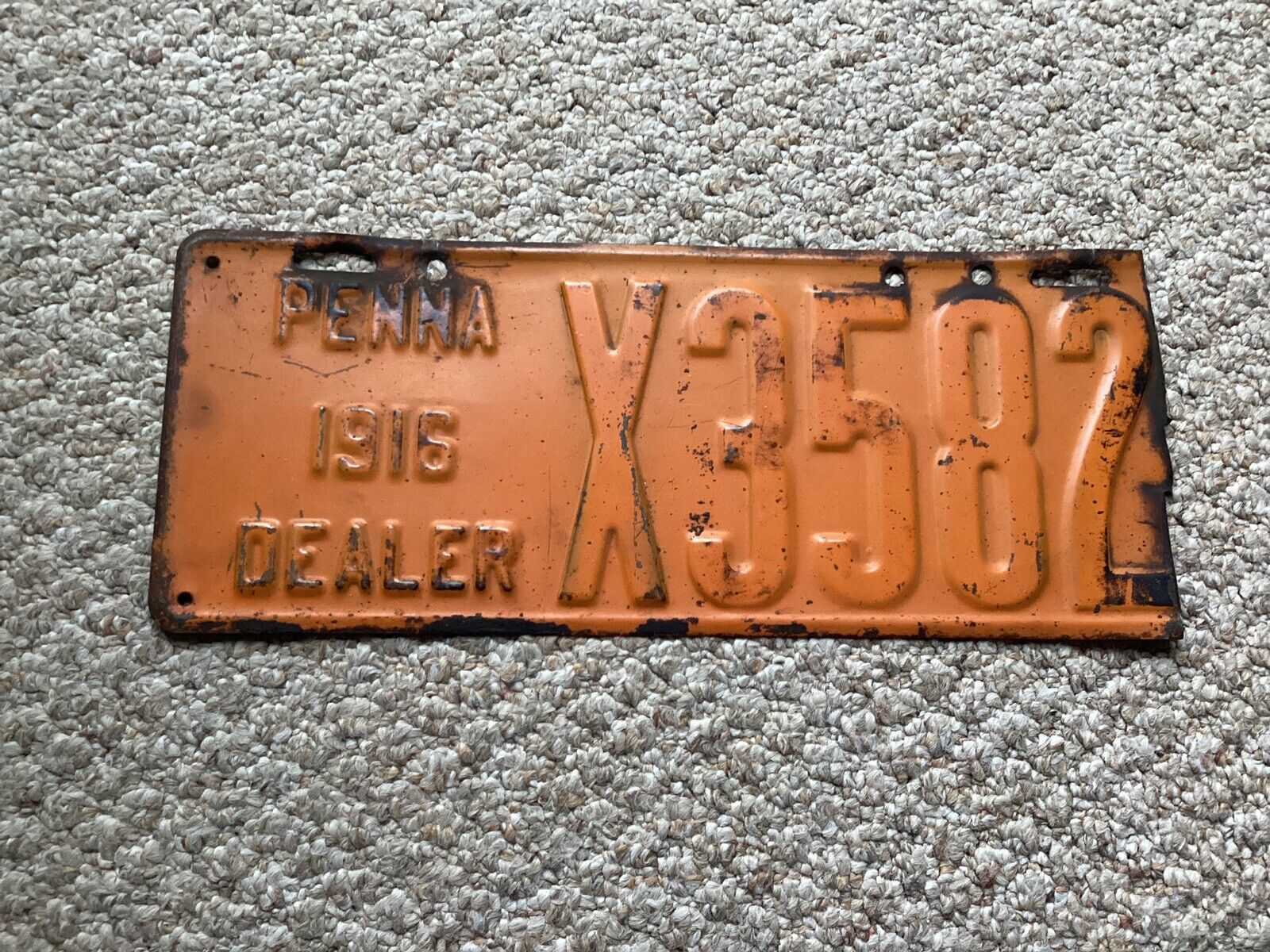 1916 Pennsylvania (DEALER) License Plate 