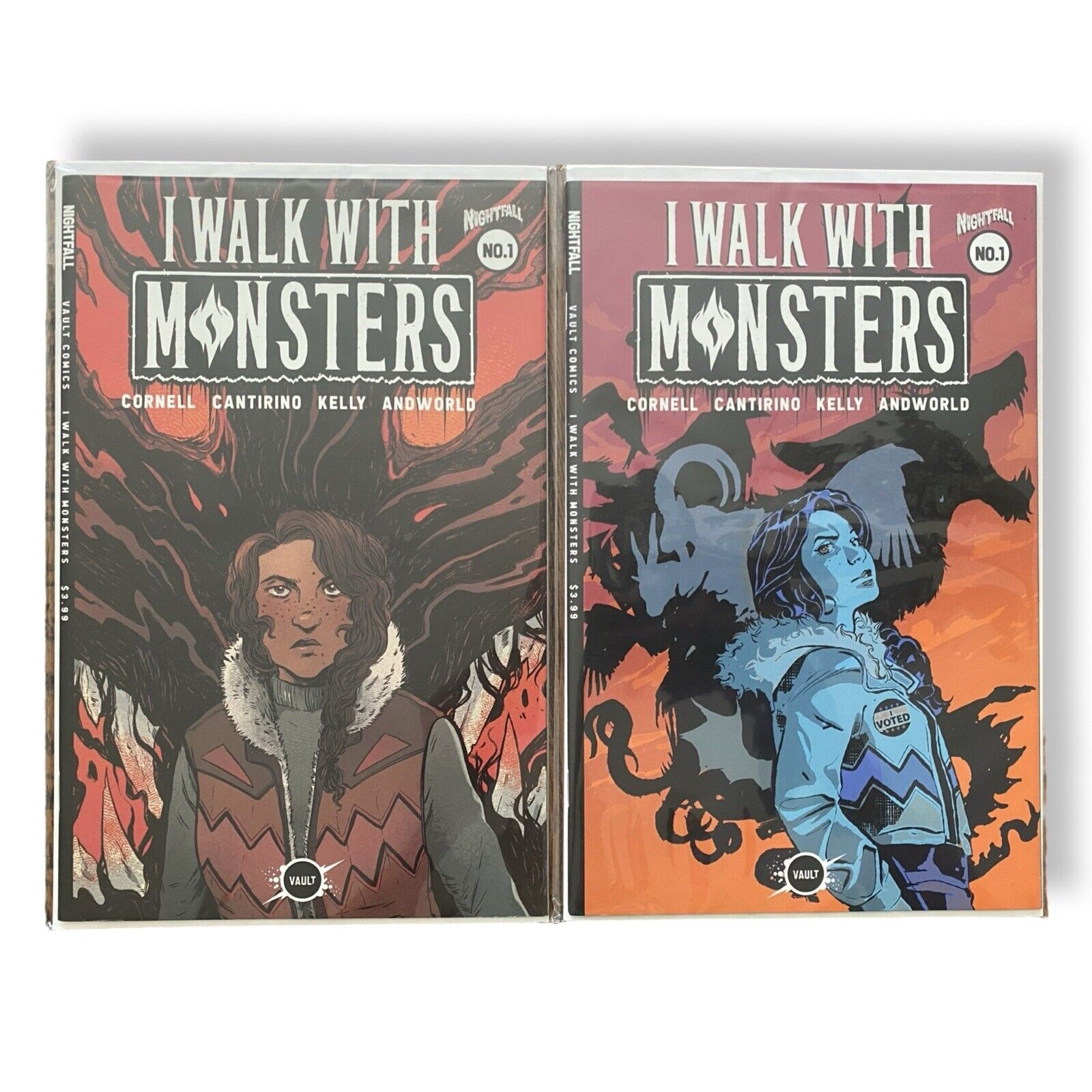 I Walk With Monsters Comic Book Lot #1 + Variant Cover - 2 Copies - NM+ - First