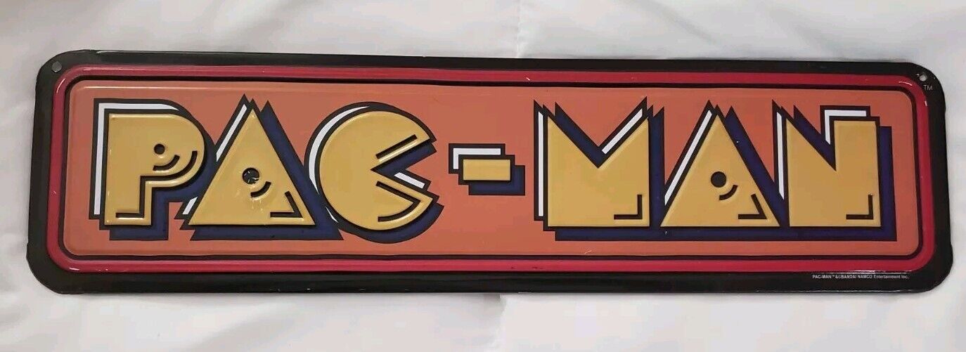 Classic Pac-Man Embossed Metal Sign