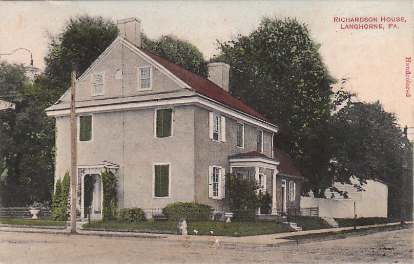Postcard Richardson House Langhorne PA 