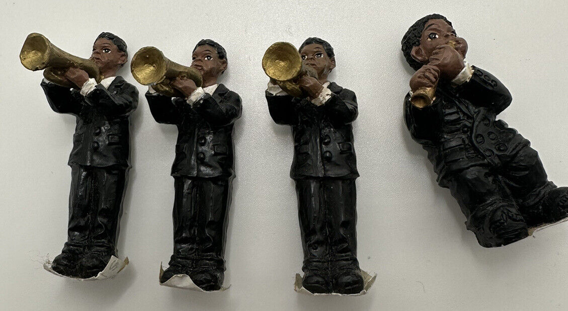 1995 Young’s Treasures Of The Heart African American Figures Musical 4 Figures