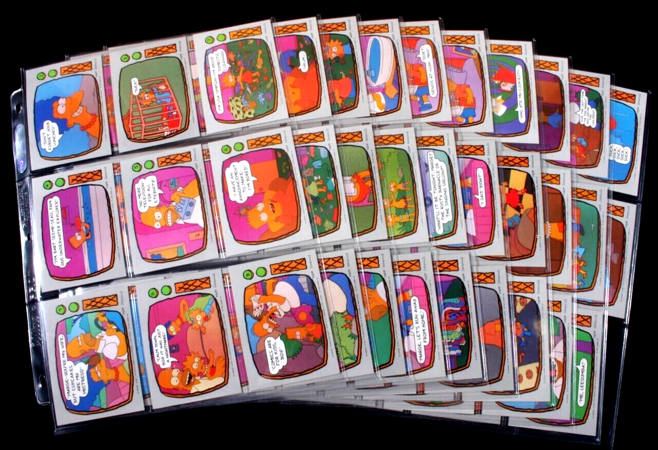 VINTAGE 1990 TOPPS THE SIMPSON\'S COMPLETE SET OF 88/88 CARDS MINT