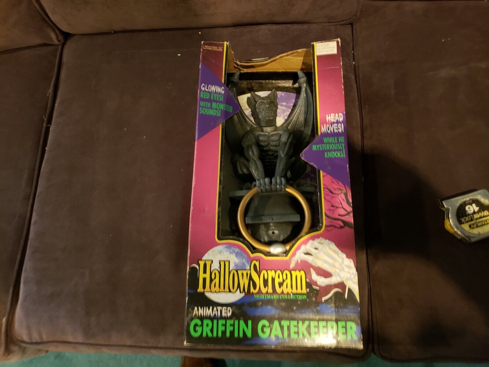 Vintage Hallowscream Animated Griffin Gatekeeper Gargoyle Halloween Decor