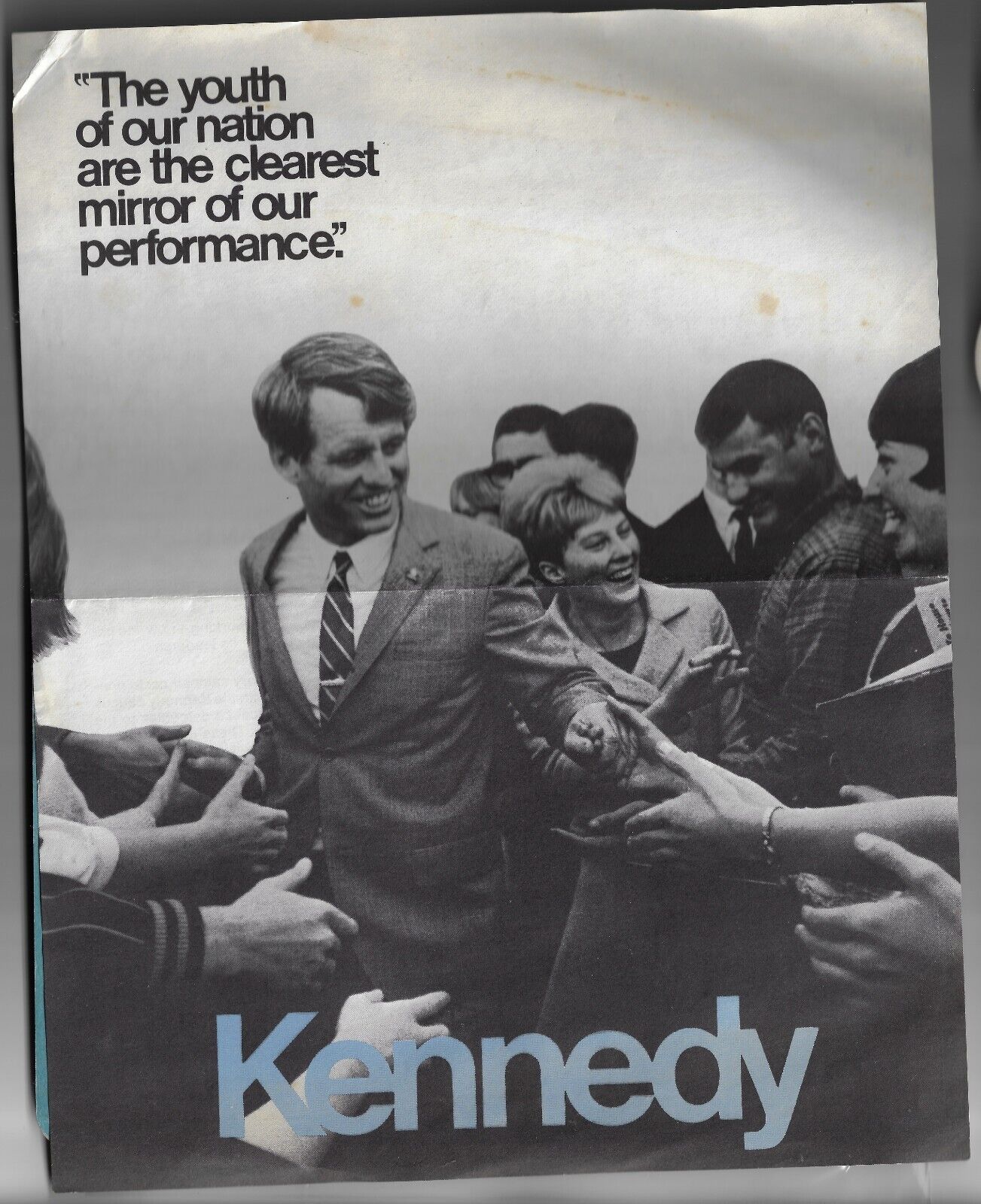 1968 Bobby Kennedy National Campaign HQ Presidential Campaign Flier 4 Youth Vote
