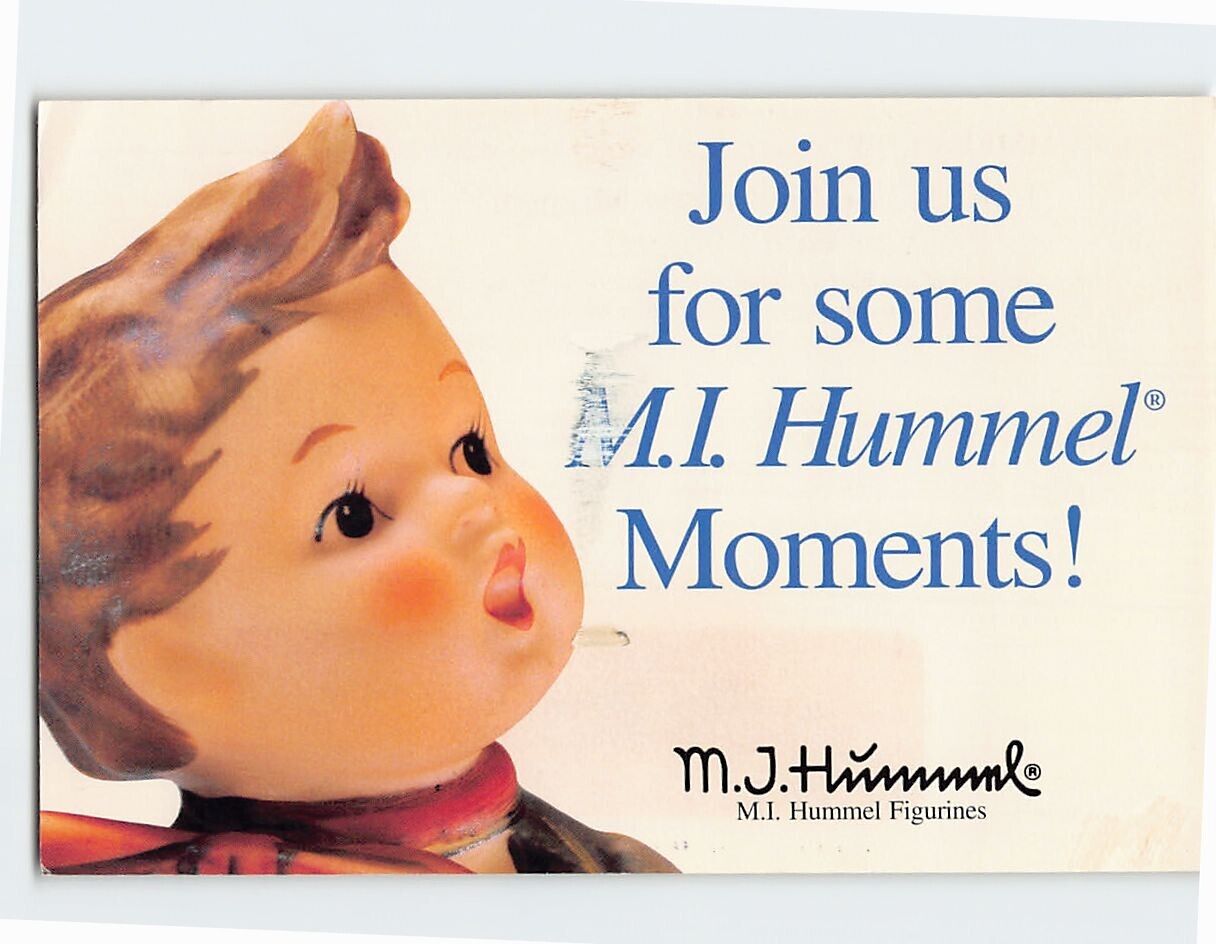 Postcard MI Hummel Figurine Join Us For Some M.I Hummel Moments Ad New Jersey