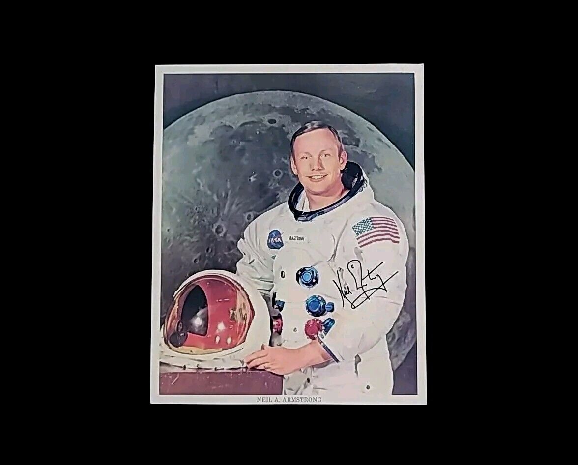 US Astronaut Neil Armstrong Signed NASA Apollo 11 Photo Space Lunar Moon Mission