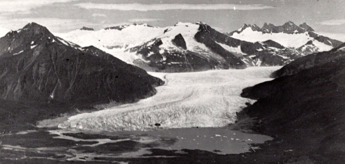 RPPC Mendenhall Glacier 'Confusion & Delusion' Msg JUNEAU AK VINTAGE Postcard