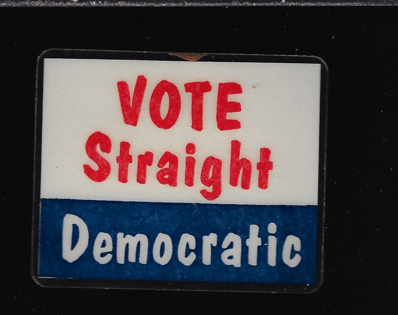1960 Kennedy Election Vote Straight Democratic Campaign Lapel Pin Pennsylvania