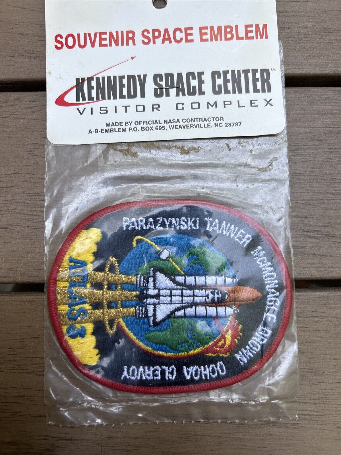 Kennedy Space Center Souvenir Patch Vintage US Space Command NASA Atlas 3