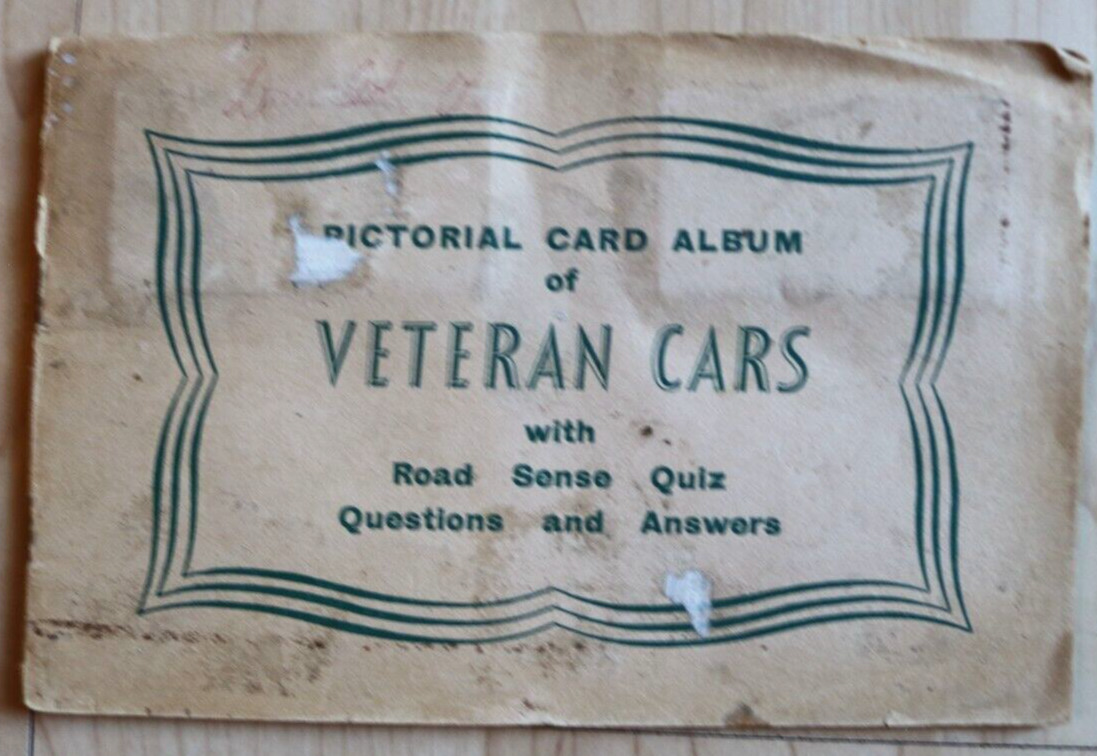 vintage pictorial card album of veteran cars  tobacco trading cards