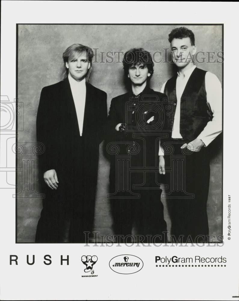 1987 Press Photo Rush, Music Group - lrp92382