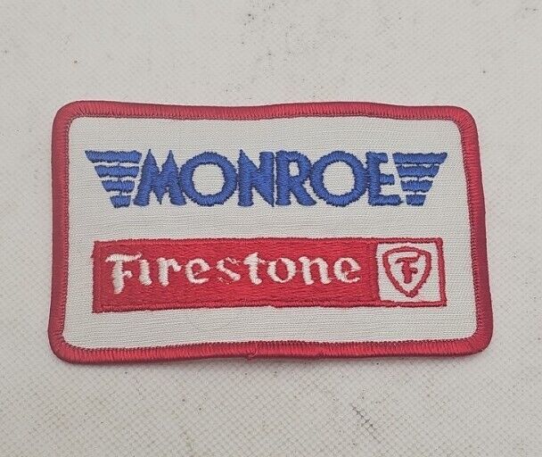 VTG embroidered Patch Racecar Monroe Firestone vest jacket patches 