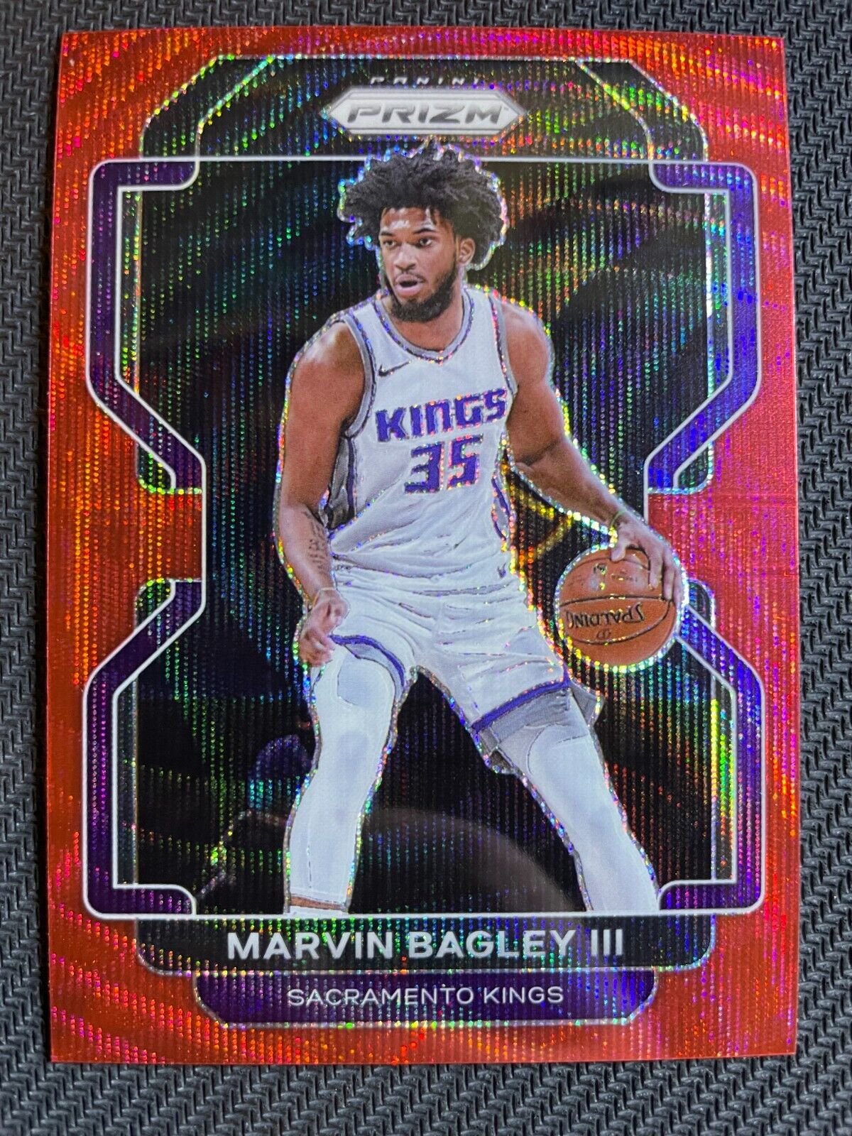 2021-22 Panini Prizm Marvin Bagley III Ruby Wave Sacramento Kings #136