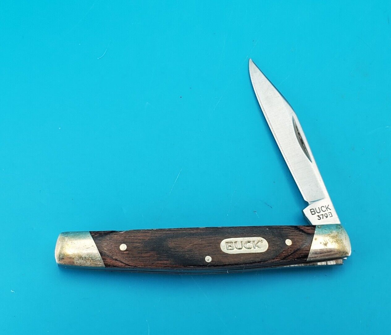 Buck 379 Solo Single Blade Wood Handle Folding Pocket Knife 2016