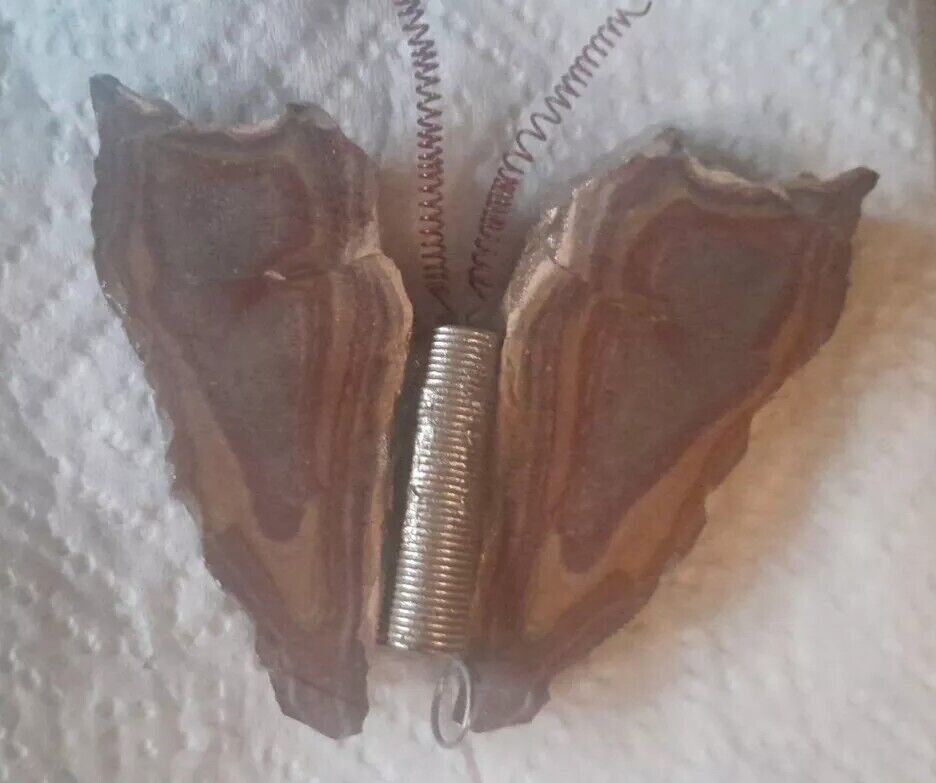 Handcrafted Genuine Nevada Wonderstone Butterfly 🦋 Art Ornament Decor Magnet