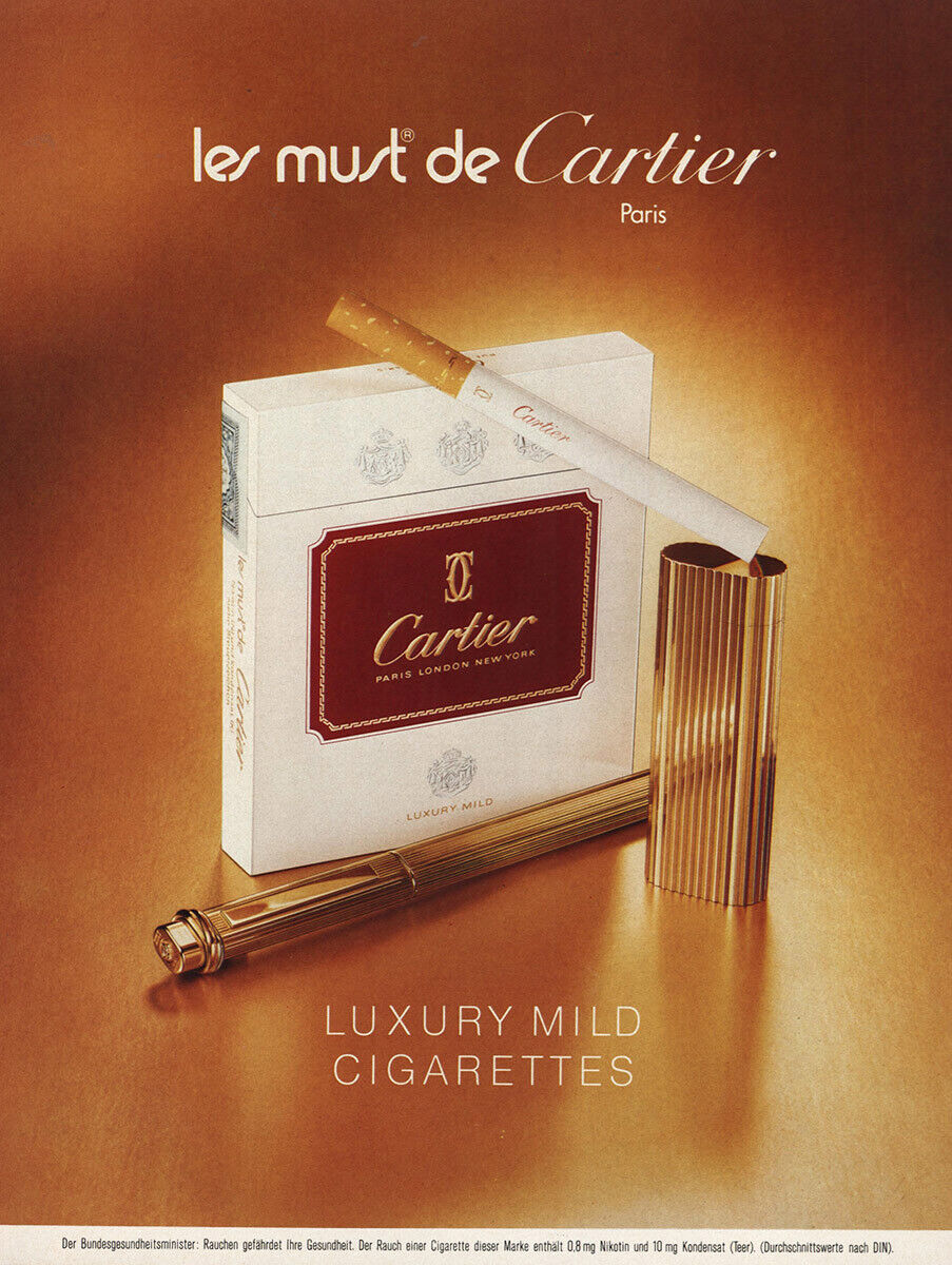 1981 Cartier Cigarettes, German Vintage Print Ad