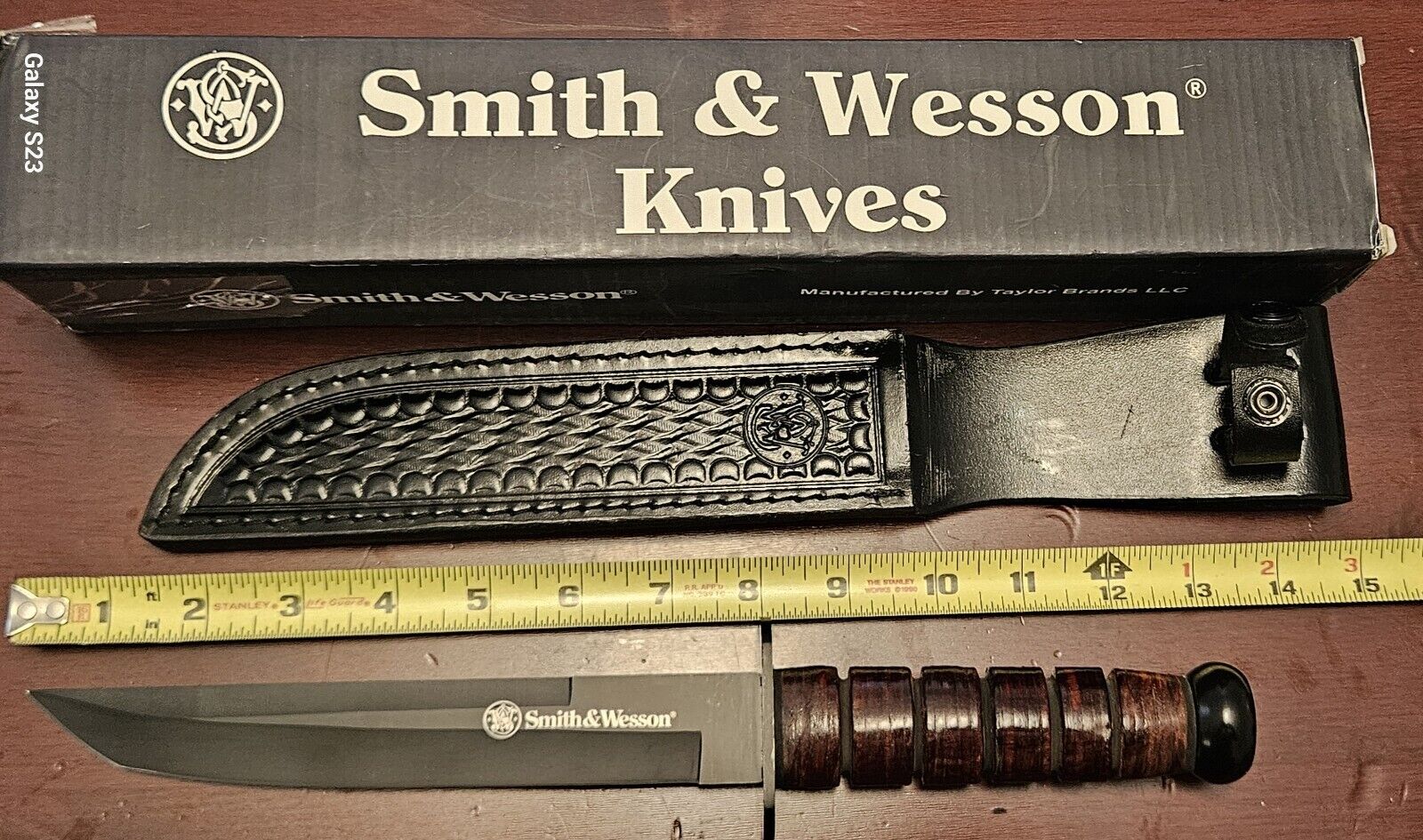 Vintage Smith & Wesson SWCOM Combat Tanto Leather Handle/Sheath RARE MINT 