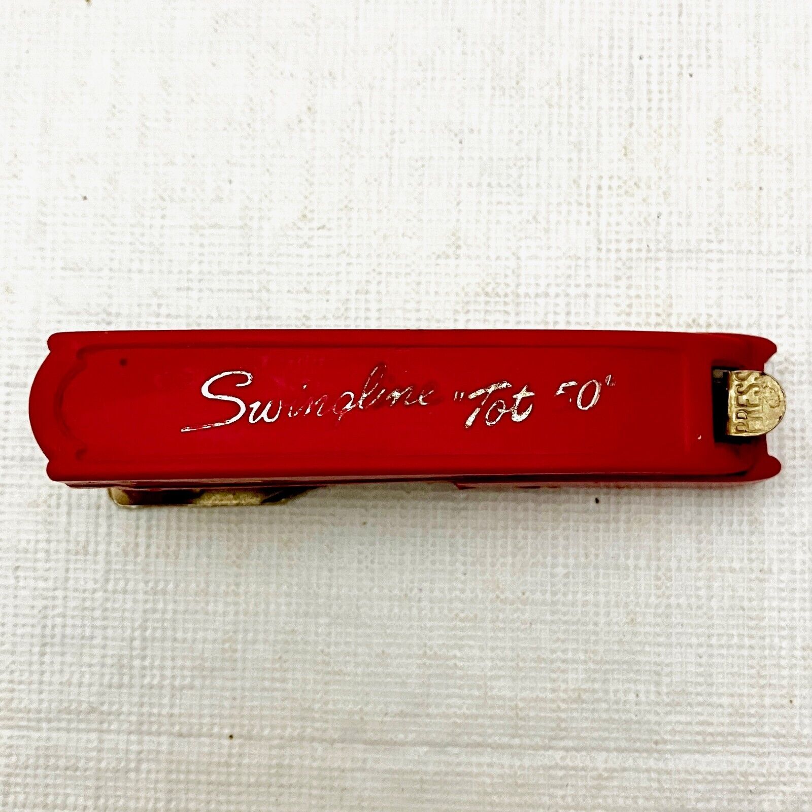 Vintage Swingline Tot 50 Mini Red Stapler Made in USA  TESTED