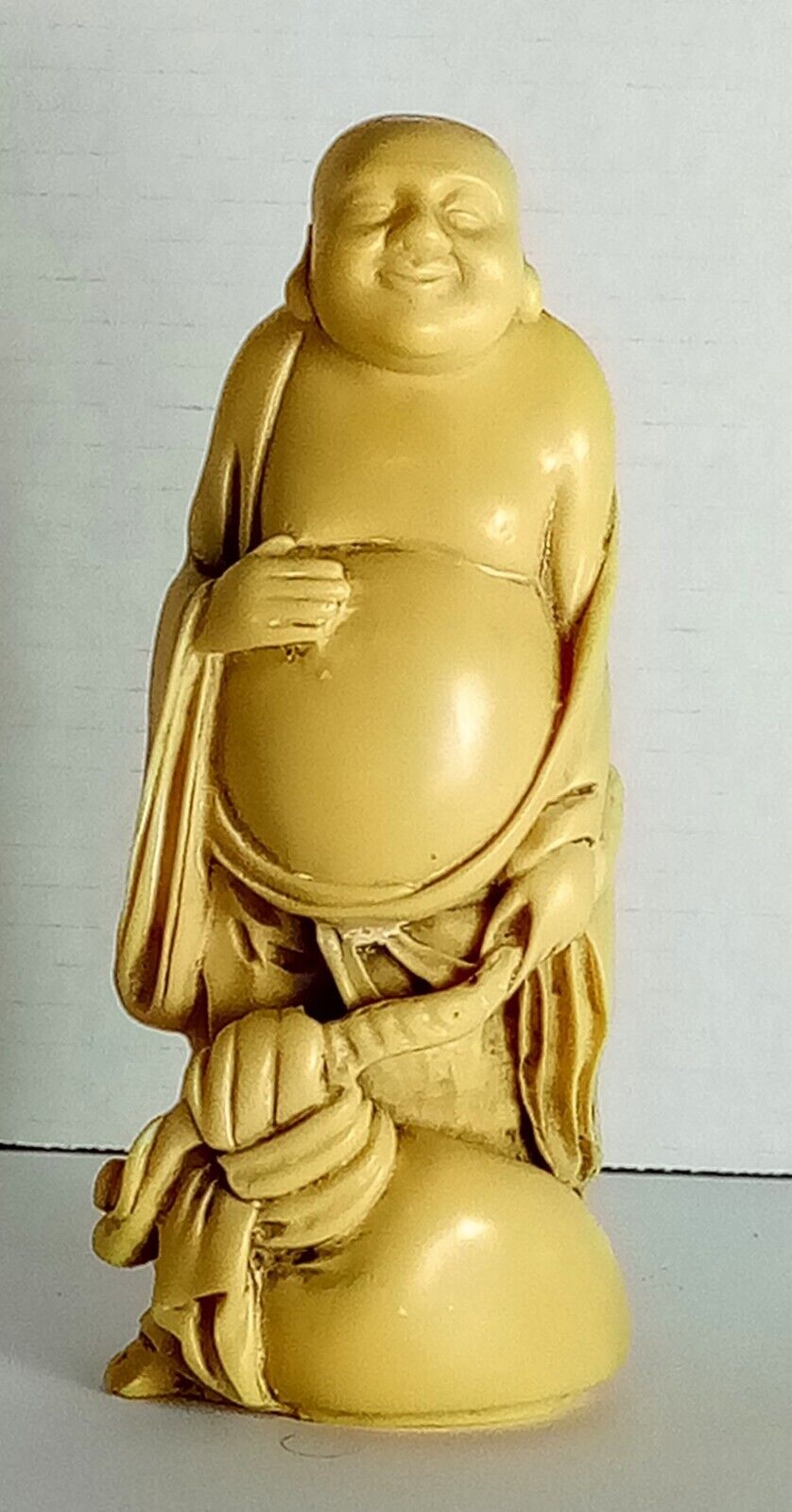 Vintage Smiling Happy Buddha Statue Figurine