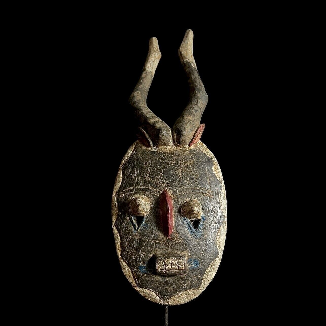 African Tribal Wood masks Hand Carved Vintage Wall Hanging Guro Antique -G1766
