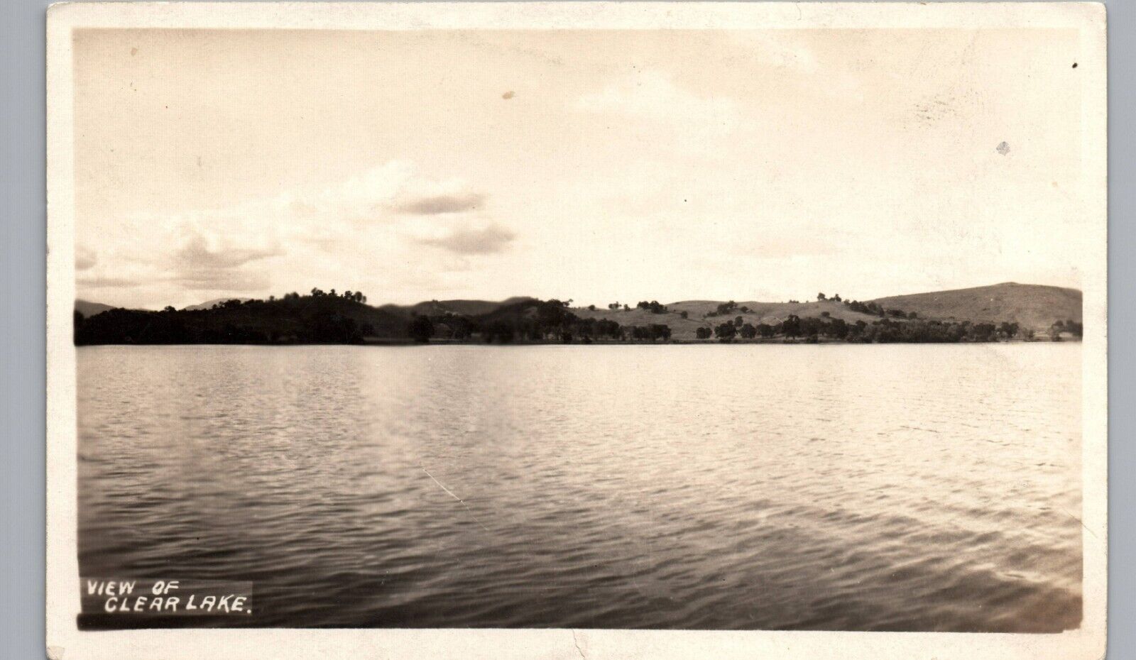 CLEAR LAKE IOWA WATER SCENE c1920s real photo postcard rppc ia antique