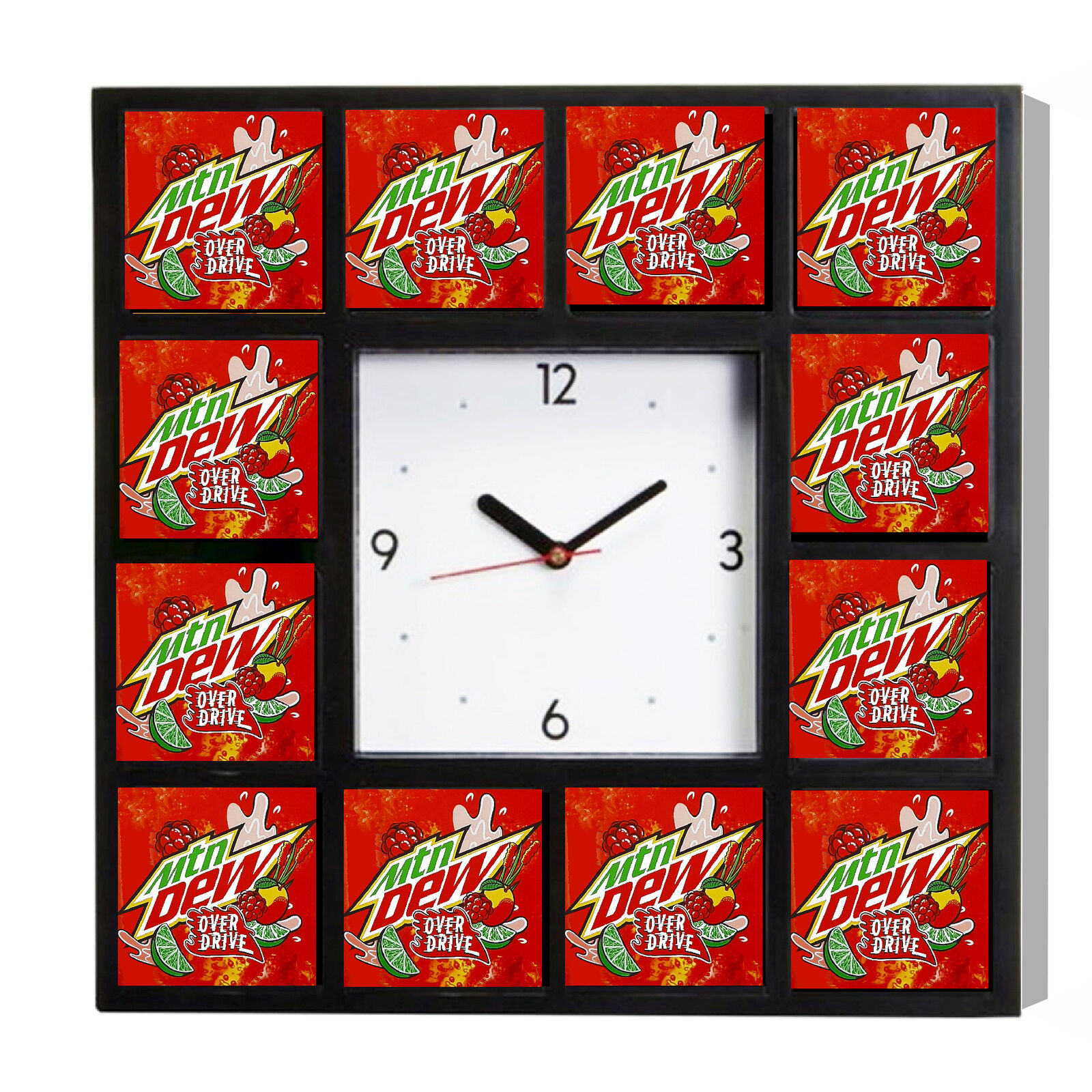 Mtn Dew Over Drive Flavor Advertising Promo Clock Big 10.5\