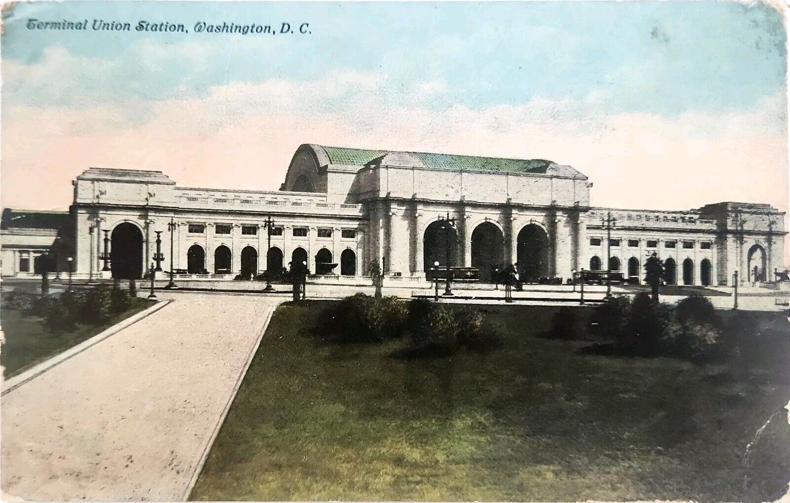 Vintage Postcard 1908 Union Train Station Washington DC