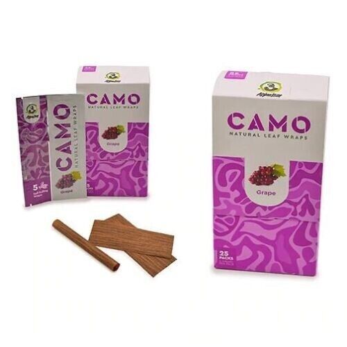 CAMO Self Rolling Wrap 125 wraps - GRAPE  Full box- FAST SHIPPING