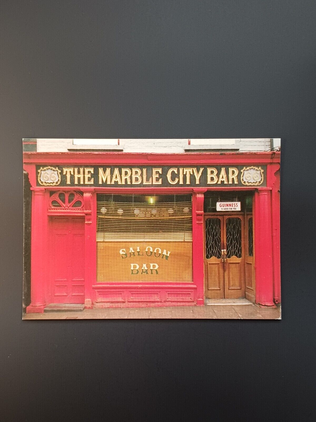 Postcard The Marble City Bar Guinness Beer Ireland Vintage 