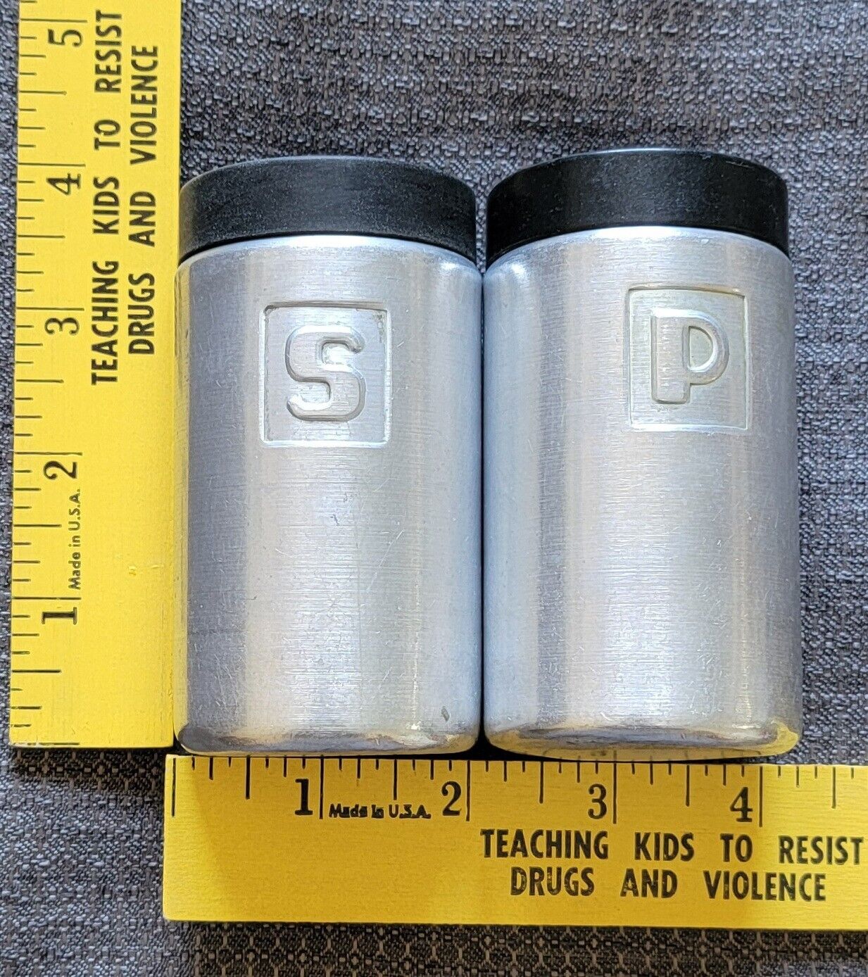 Vintage Aluminum Salt & Pepper Shaker Set