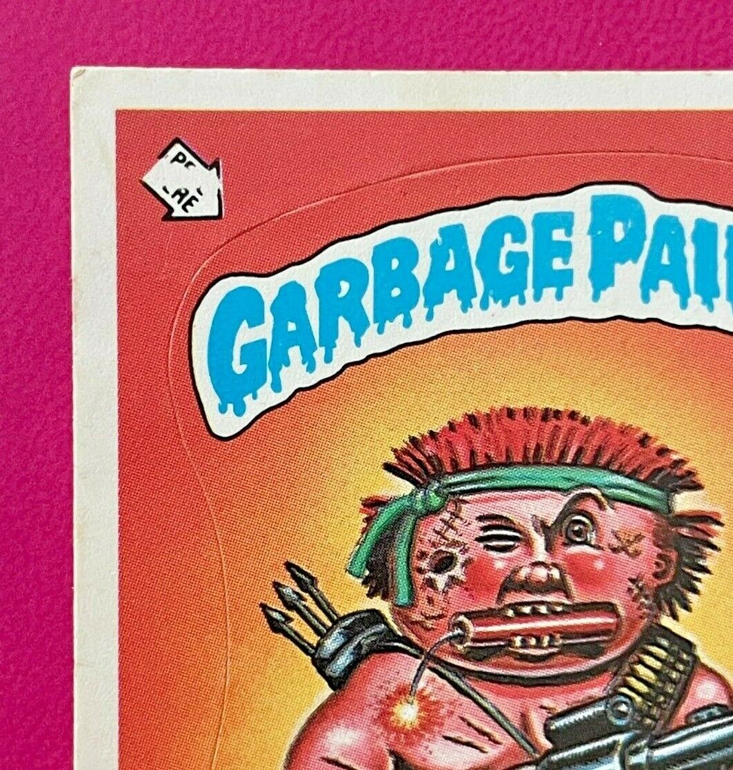 1986 Topps GPK Garbage Pail Kids 156a WARRIN WARREN Trading Card PEEL HERE ERROR