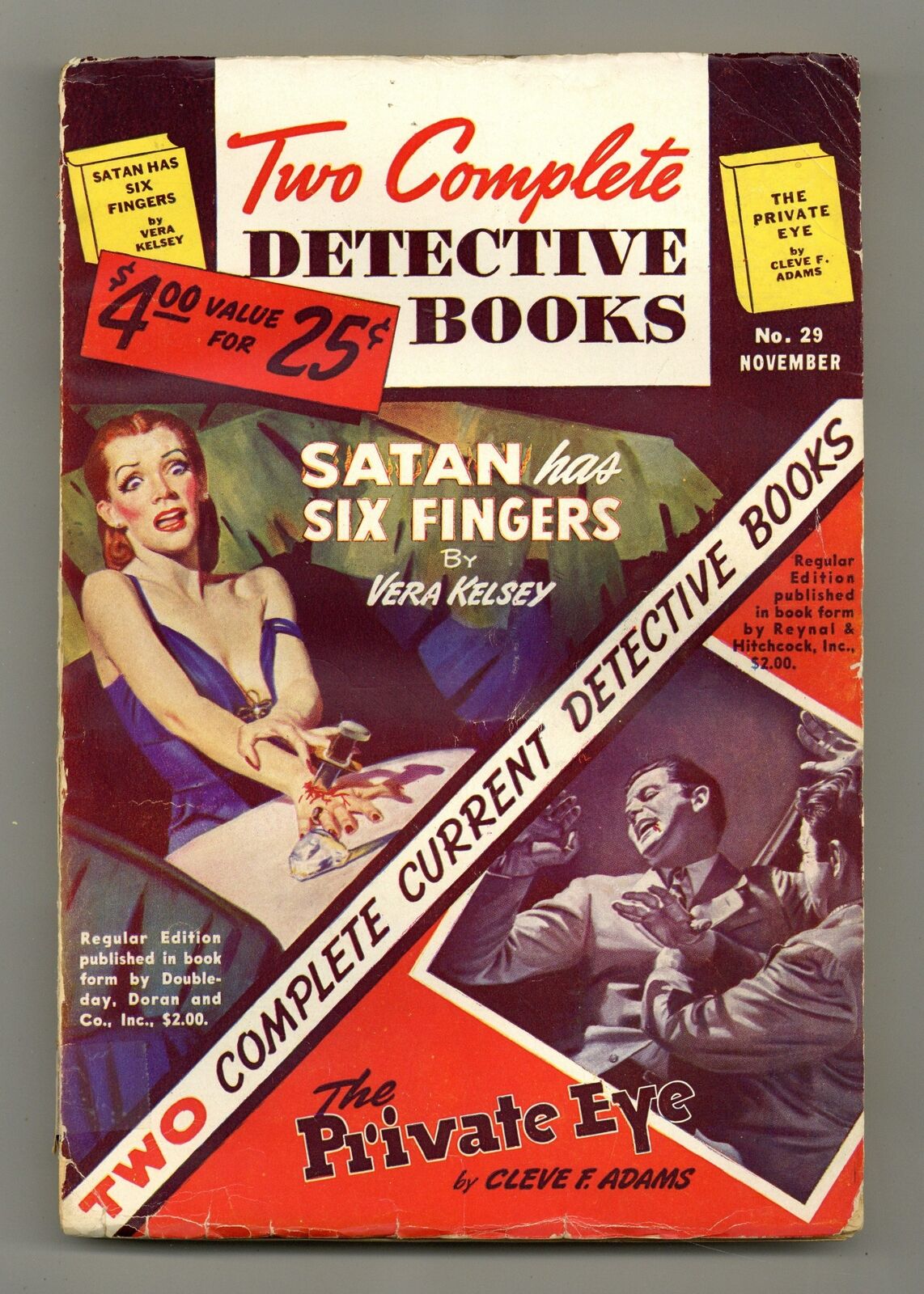 Two Complete Detective Books Pulp Nov 1944 #29 GD 2.0