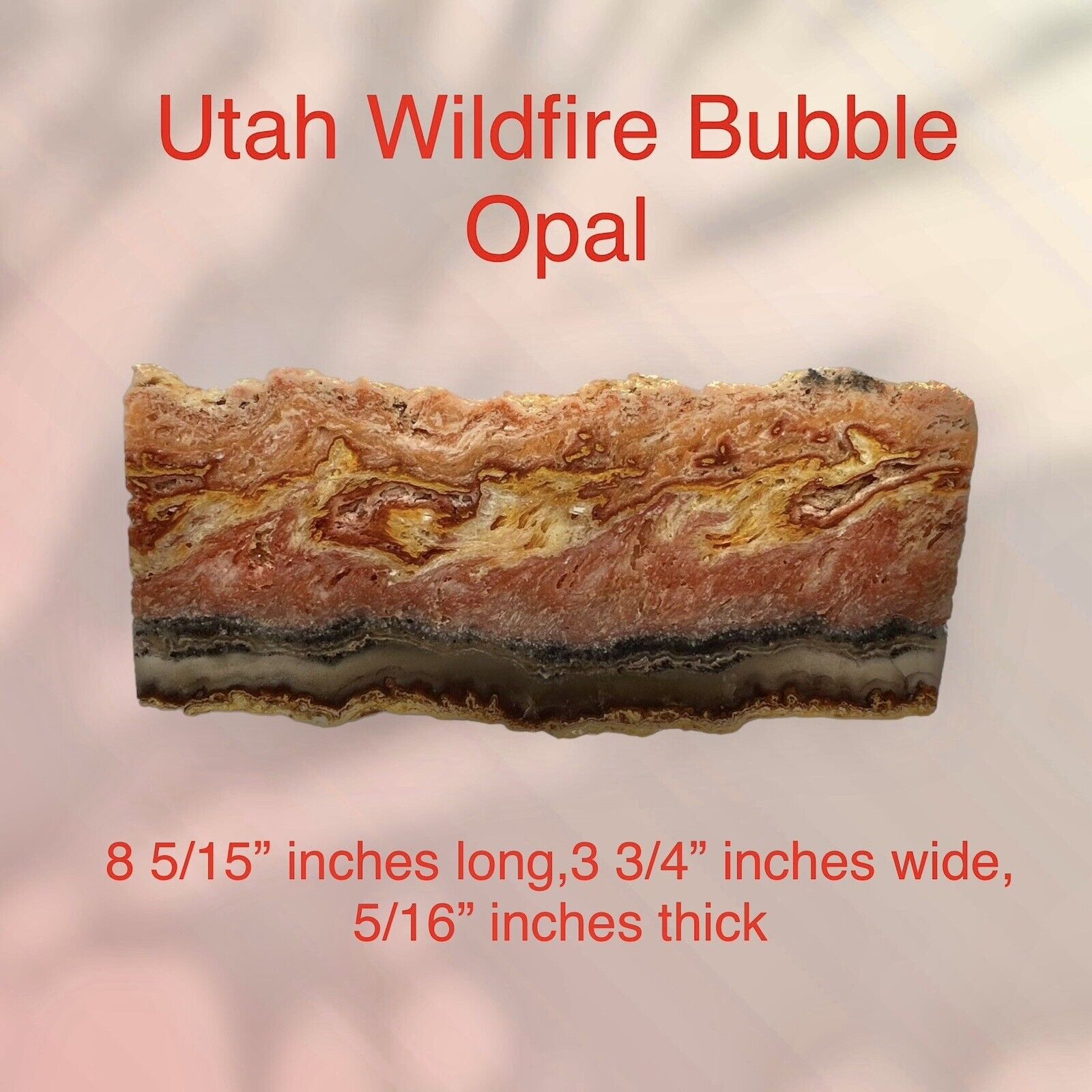 Museum Quality Utah Wildfire Bubble Opal Specimen.