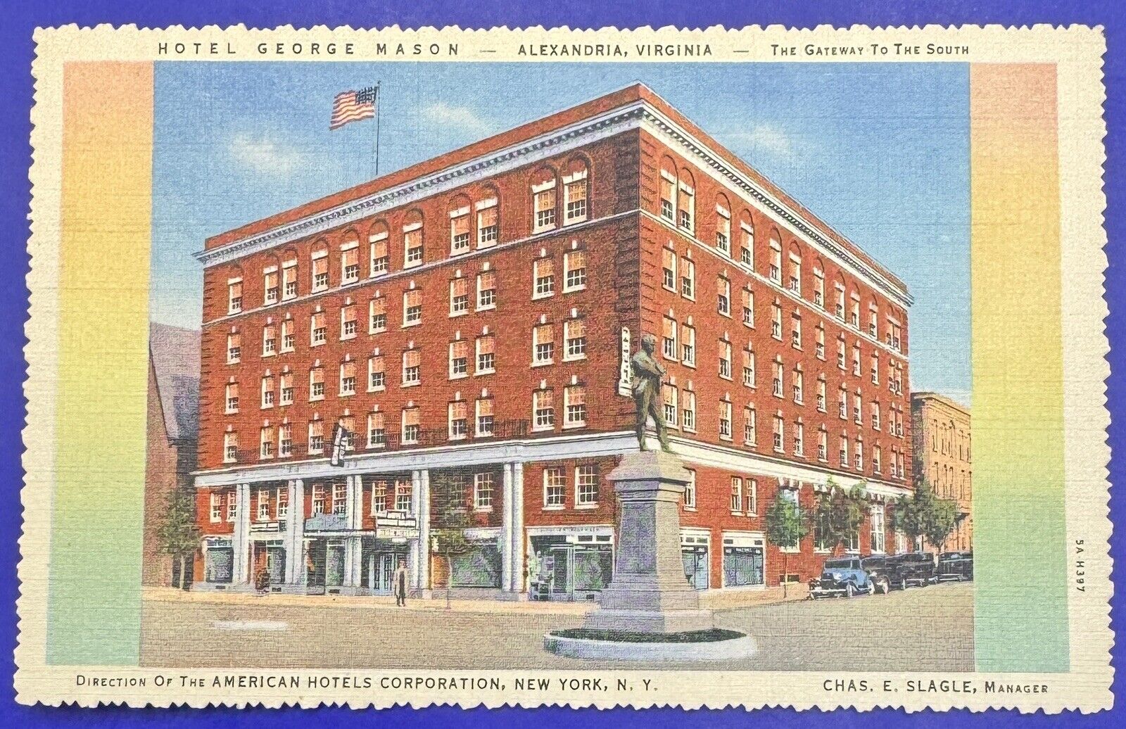 Hotel George Mason Alexandria Virginia Vintage Postcard