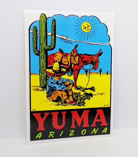 YUMA, ARIZONA Vintage Style Travel DECAL / Vinyl Sticker, Luggage Label