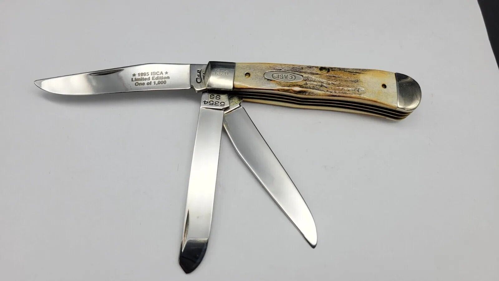 CASE USA 1995 IBCA Limited Edition 5354 SS Stag Pocket Knife, Unused
