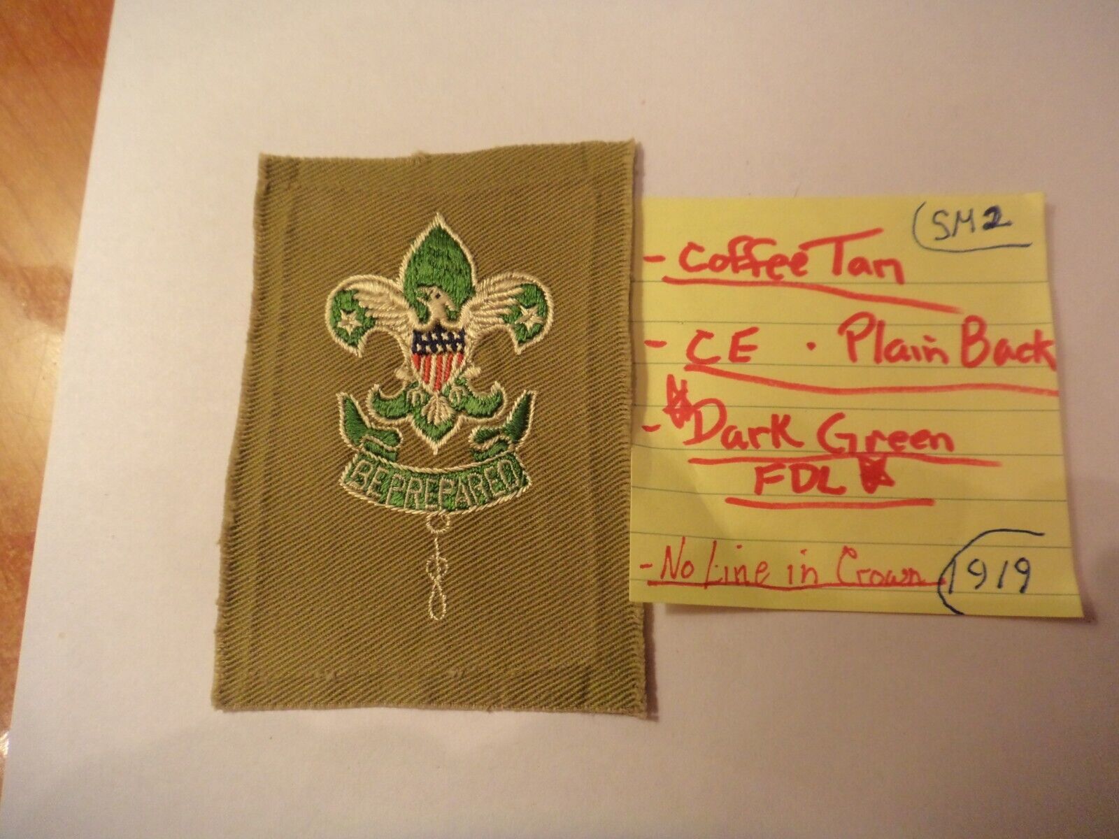 ***SUPER RARE  1919  Boy Scout #2 Scoutmaster patch......