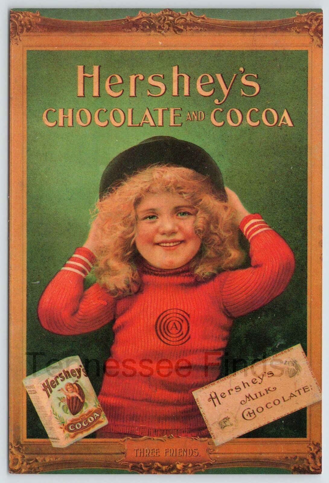 Hershey\'s Milk Chocolate & Coca Postcard Three Friends 1983