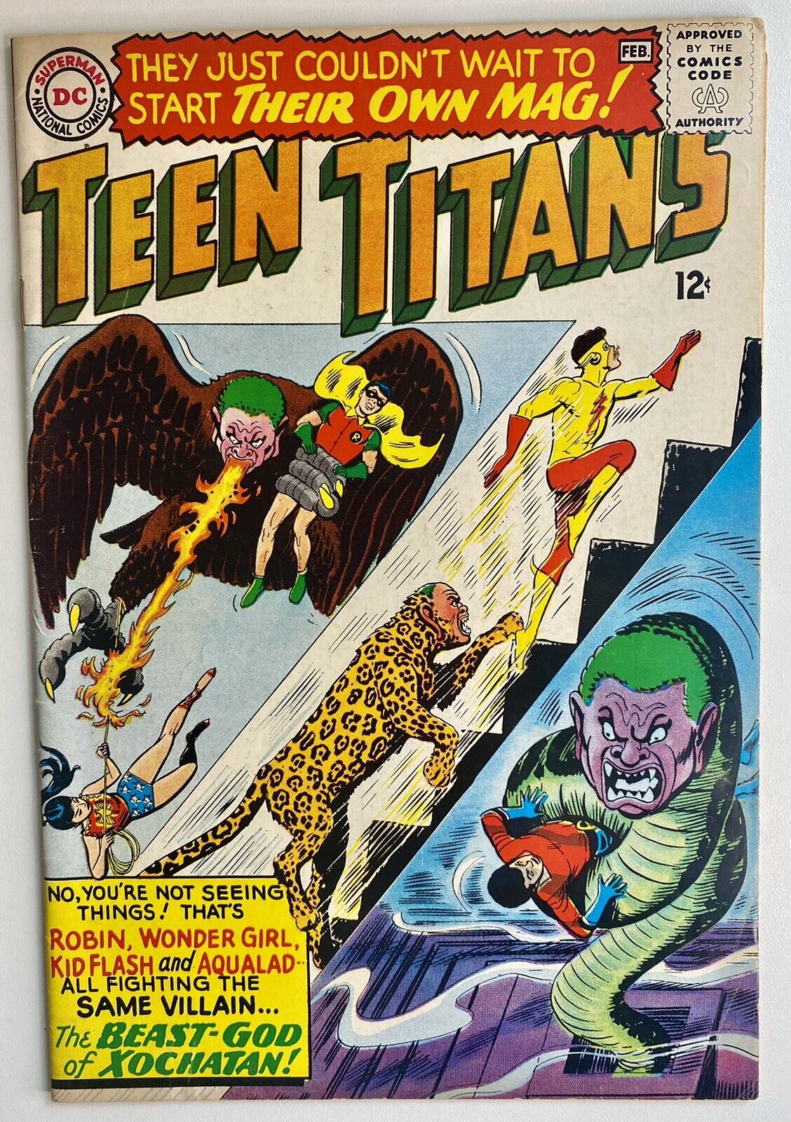 TEEN TITANS #1 D.C. comic book 1966 First issue Robin Wonder Girl Kid Flash KEY