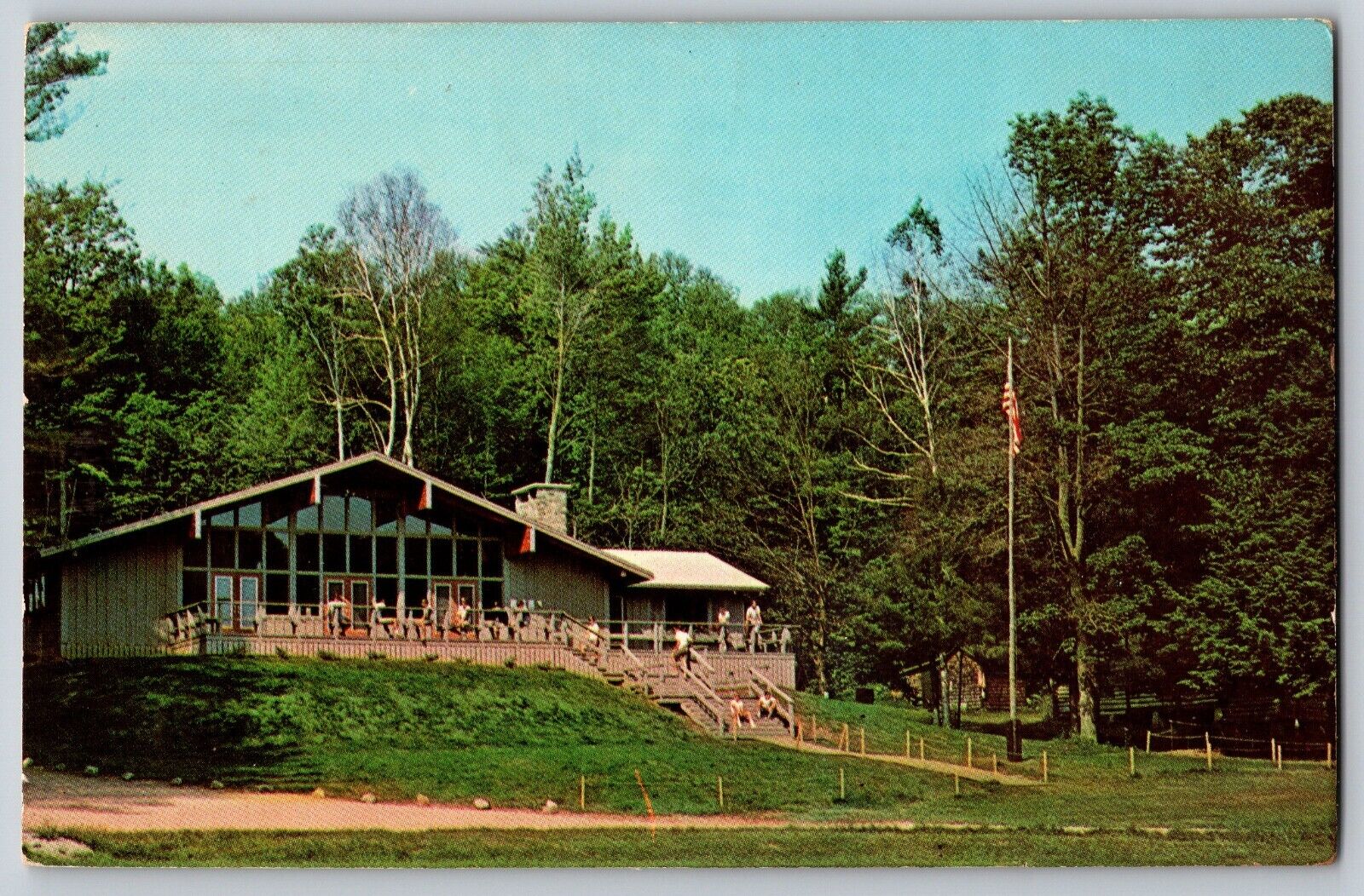 Wentworth, New Hampshire - Camp Pemigewassett Mess Hall - Vintage Postcard