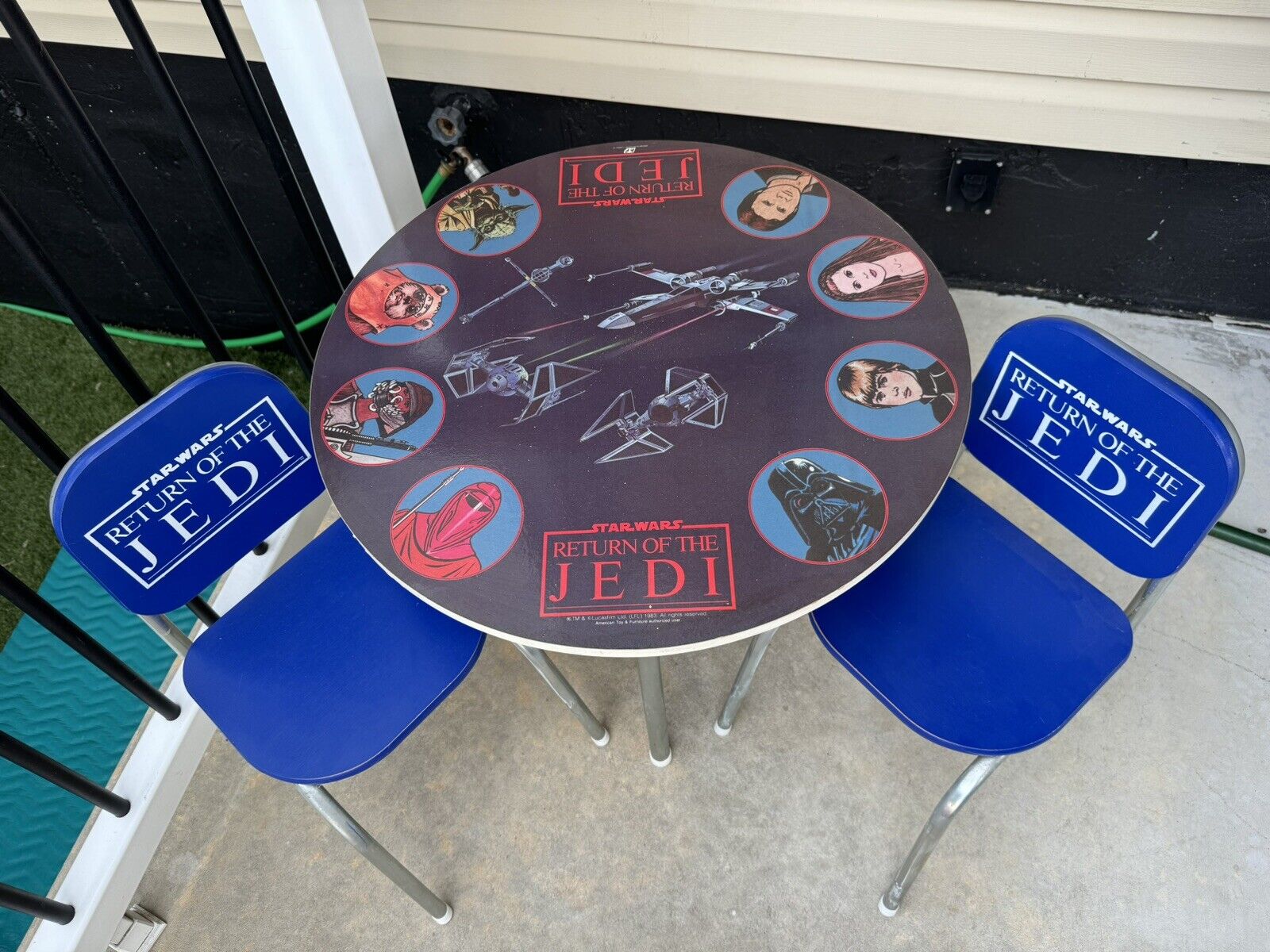 Original 1983 STAR WARS Return of the Jedi TABLE & CHAIR SET Lucasfilm