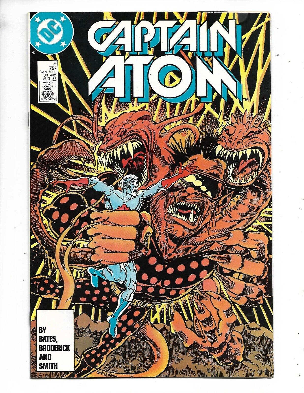 DC Comics 1987 Captain Atom #6 VF Broderick