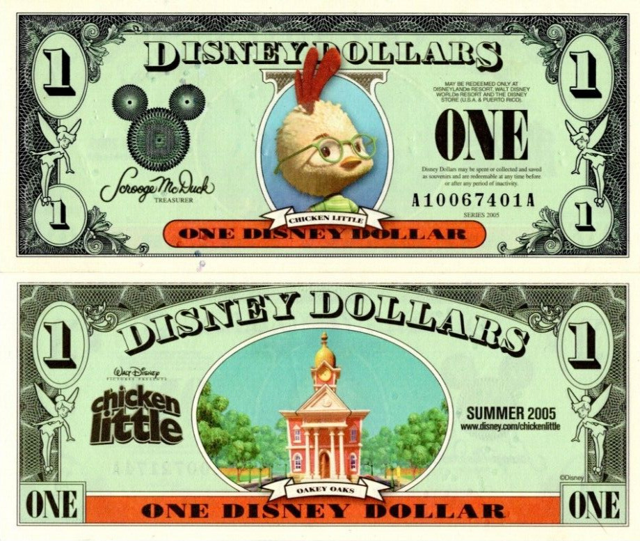 Very Scarce 2005 Chicken Little Disney Dollar ** Lowest Price on eBay