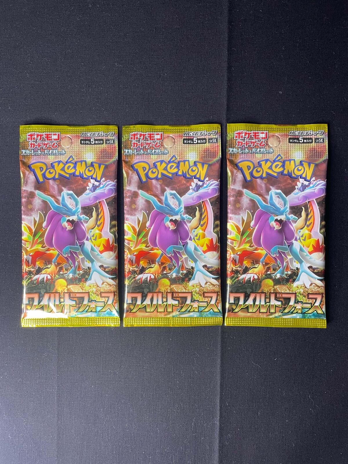 Pokemon 3 x Wild Force Japanese Booster Packs - UK Seller, Quick Delivery