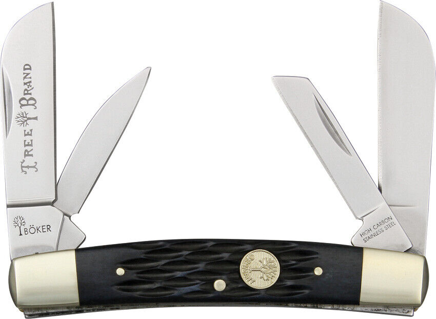 Boker Congress Black Bone Stainless Blades Folding Pocket Knife EDC 110722