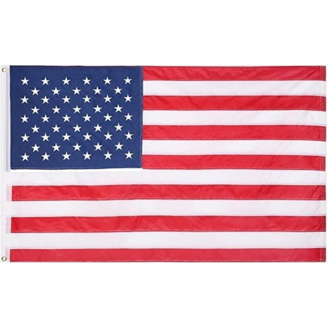 American Flag 3x5 Foot - Fade Resistant US Polyester USA Flags with Brass Gromme