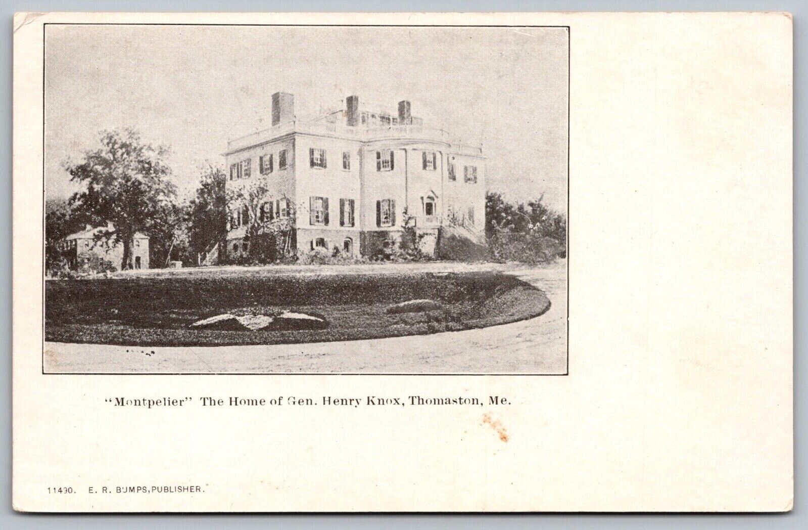 Thomaston Maine General Henry Knox Home Montpelier Streetview UDB Postcard