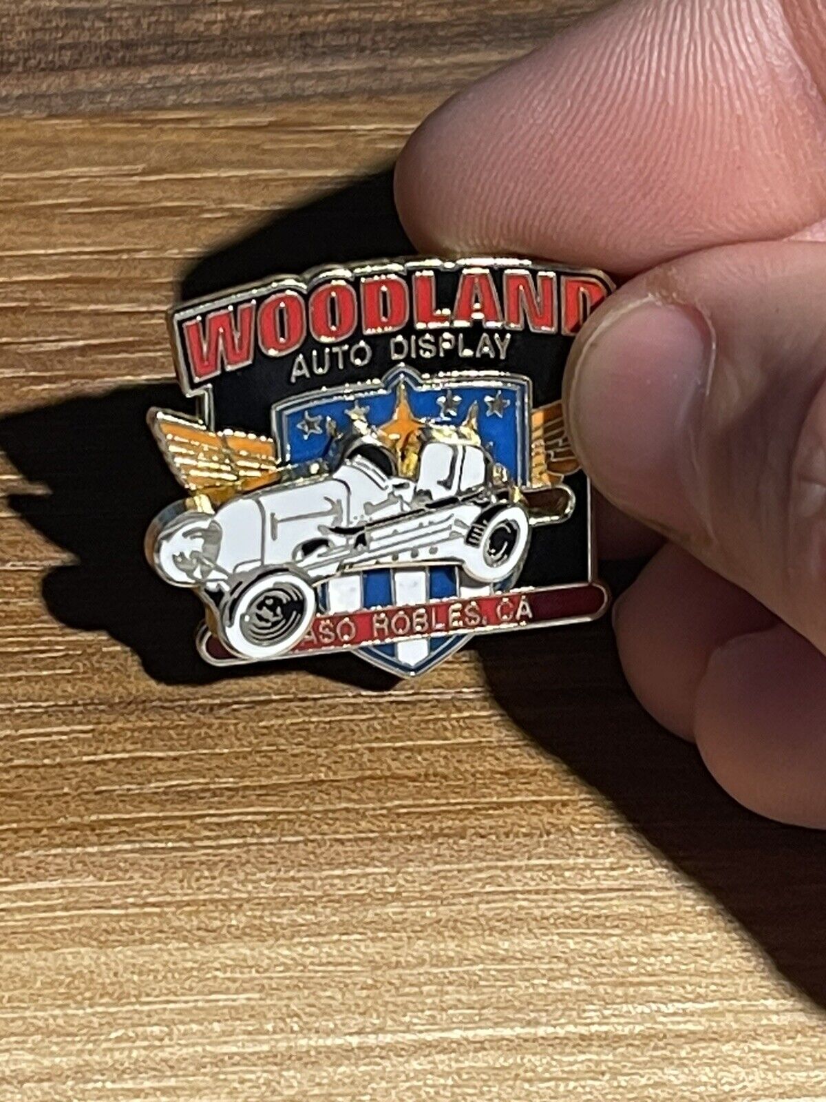 Woodland Auto Display Race Car Pin